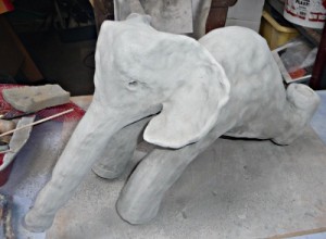 éléphant argile grise éléphant argile grise