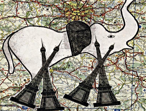 carte postale "Eléphantesque Paris" © Michèle Ruffin carte postale "Eléphantesque Paris" © Michèle Ruffin