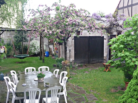 vue par le coin repas... il pleut !