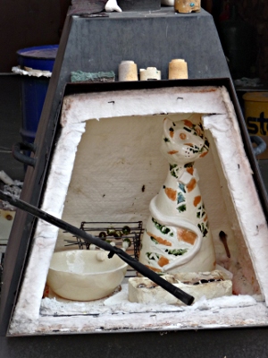 chat raku 2  - cuisson raku