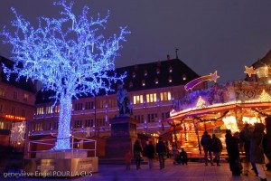 place Gutenberg et l'arbre bleu des vitrines de Strasbourg (noël 2009). place Gutenberg et l'arbre bleu des vitrines de Strasbourg (noël 2009).
