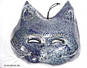 "chatchemoi" bleu - masque céramique