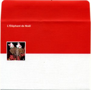 enveloppe elephant de noel