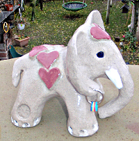 " éléphant coeurs " - © 2009 - Michèle Ruffin