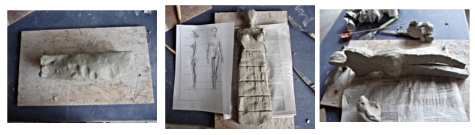 ateliernu - étude proportion - mise en place des volumes