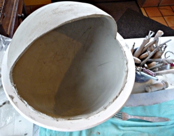 étape boule en terre