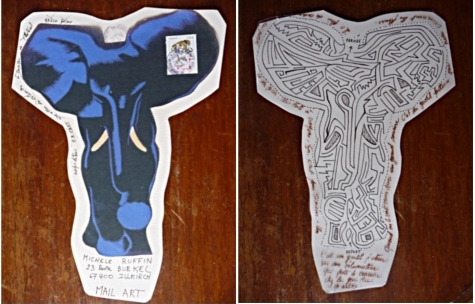 Jeu Mail Art RanTanPlan 5  (recto + verso)
