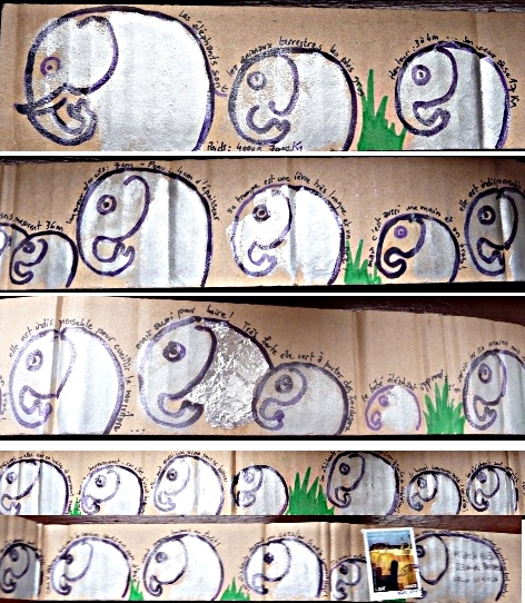 montage photo de bouts de la banderole de La Rêvière__
