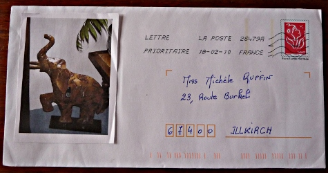 Jeu mail art Violette (enveloppe)