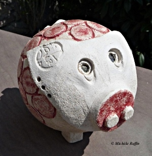 "Géomètrie Parallele Cochonne" - © Michèle Ruffin