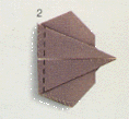 5 origamie- .. vers la droite, puis sur la pliure (2)...