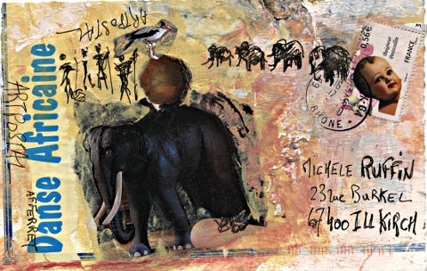 art postal "danse africaine" © AF FERRET