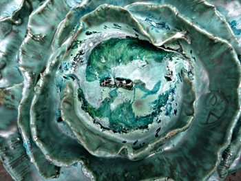 chou  céramique et verre © Michèle Ruffin