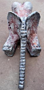 "Joséphine" éléphant raku © Michèle Ruffin
