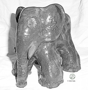éléphant  céramique © 2007_ Michèle Ruffin