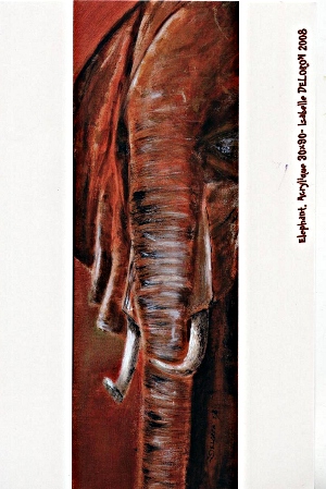 Elephant, Acrylique © IsabelleDeloron