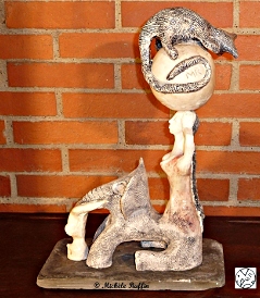 carte pliée "Totem éléphemme" © Michèle Ruffin