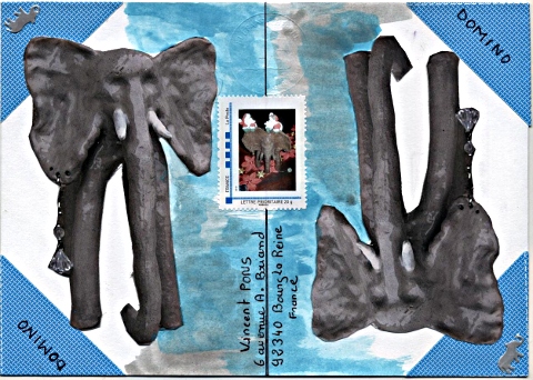 art postal thème Domino