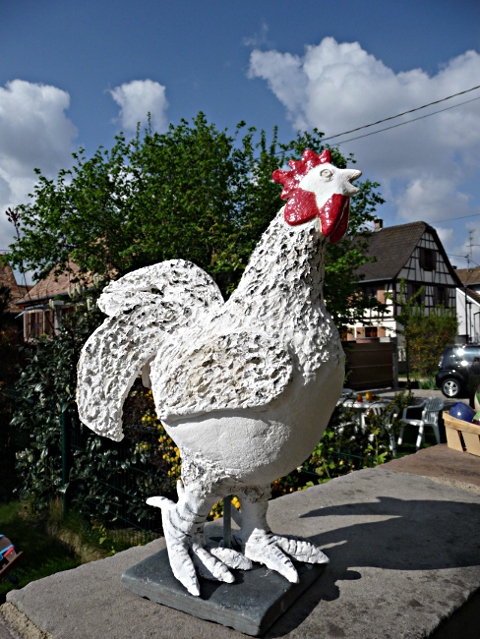 Coq - céramique © 2011 Michèle Ruffin