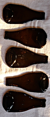 bouteilles applaties ou cuisson de bouteilles en verre