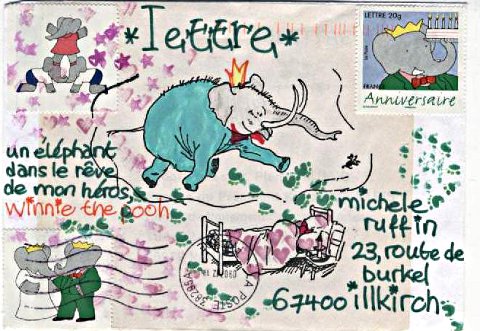 elephant mail art 028
