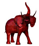 Elephant-rouge Richard Orlinski